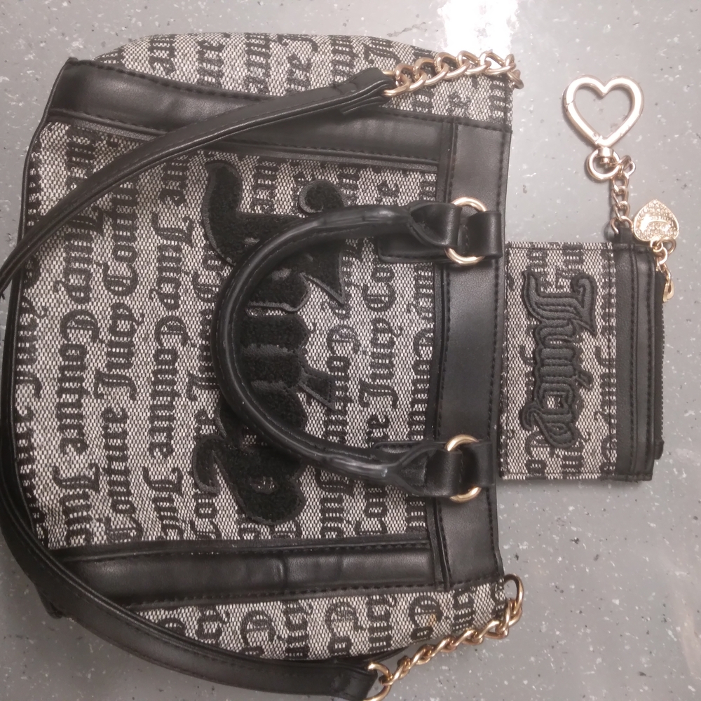 Juicy Couture Black and Gray Women's Bag